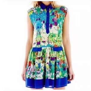 L’Amour Nanette Lepore colorful floral mini dress